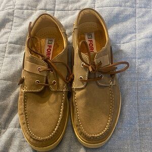 Men's Suede Boat Shoes in Taupe Brown -